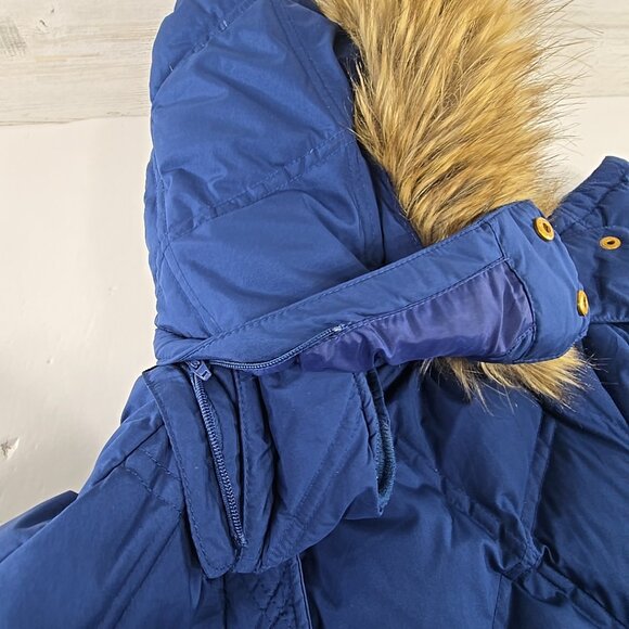 LANDS END Goose Down Puffer Jacket Blue Quilted Full Zip WOMEN'S PLUS SIZE 3X - Picture 13 of 16